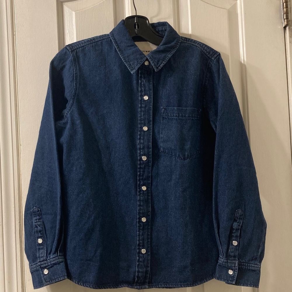 Blue Denim Button-Up Shirt- lucky brand NWT